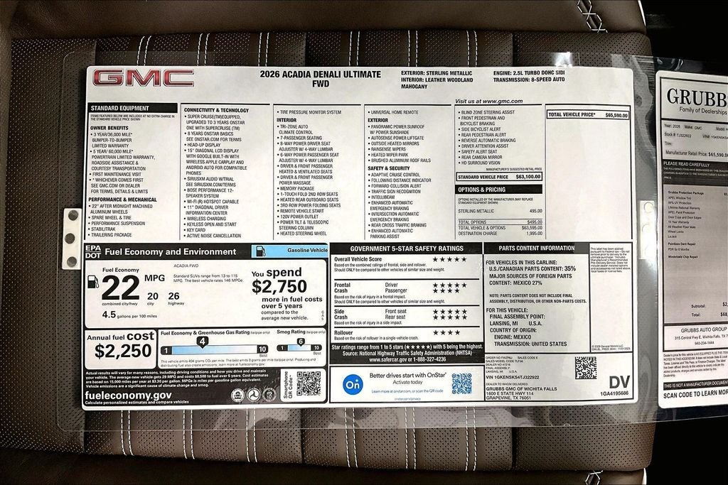 2026 GMC Acadia Denali Ultimate