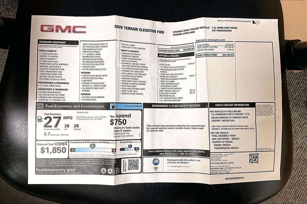 2026 GMC Terrain Elevation