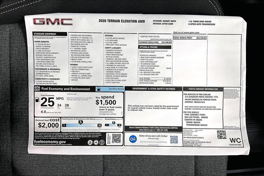 2026 GMC Terrain Elevation