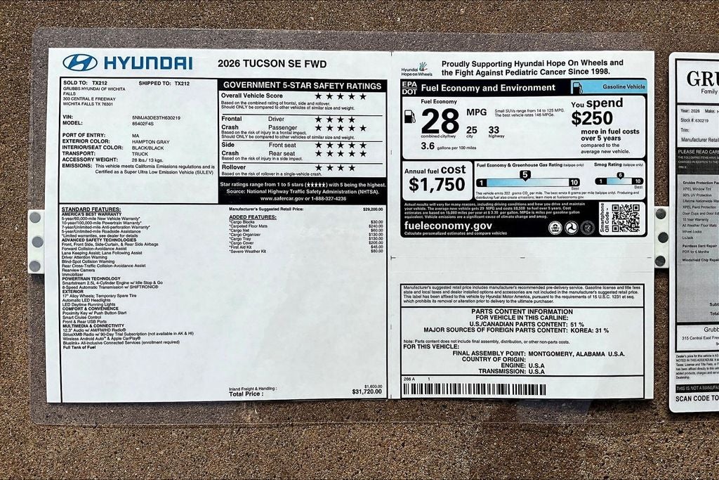 2026 Hyundai Tucson SE