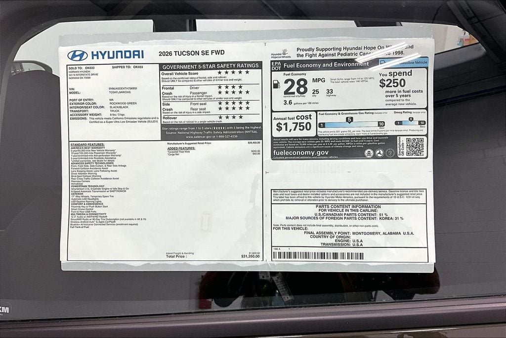 2026 Hyundai Tucson SE