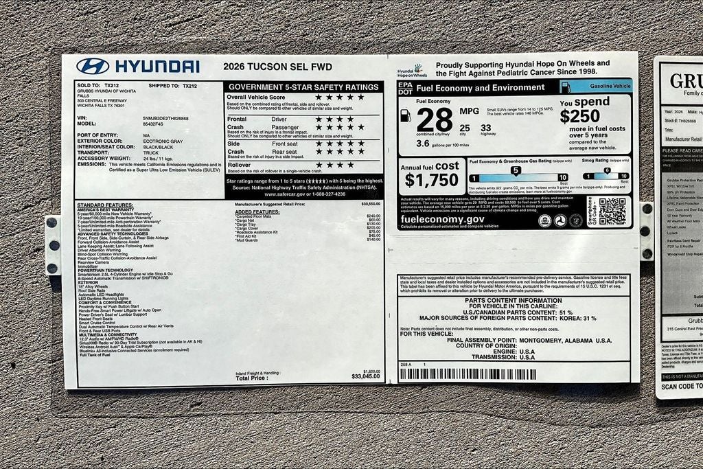 2026 Hyundai Tucson SEL