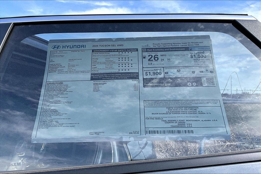 2026 Hyundai Tucson SEL