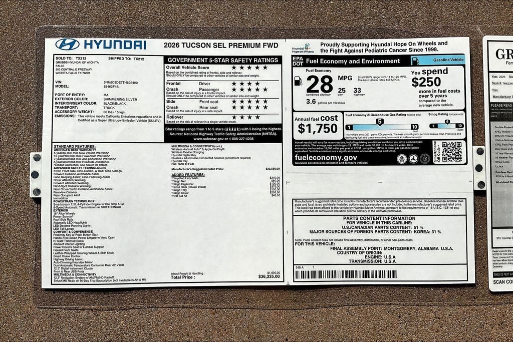2026 Hyundai Tucson SEL Premium