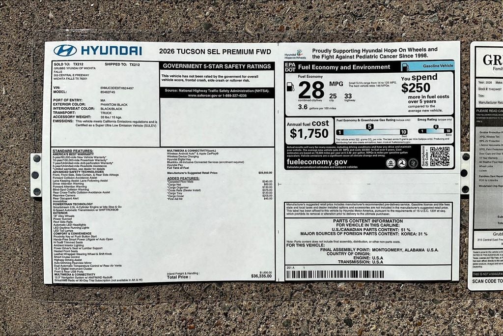 2026 Hyundai Tucson SEL Premium