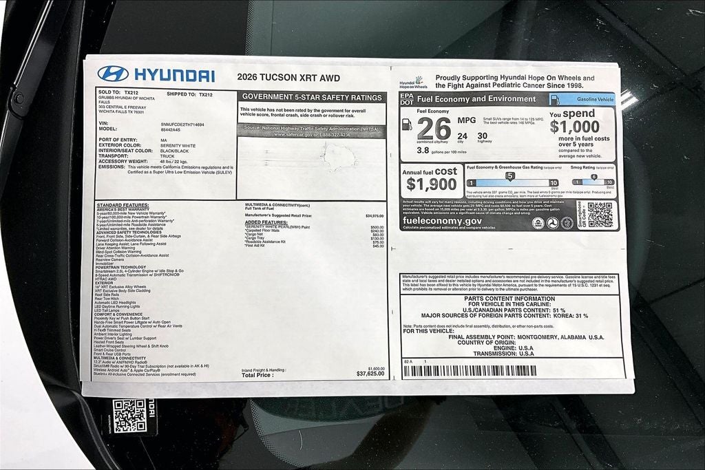 2026 Hyundai Tucson XRT