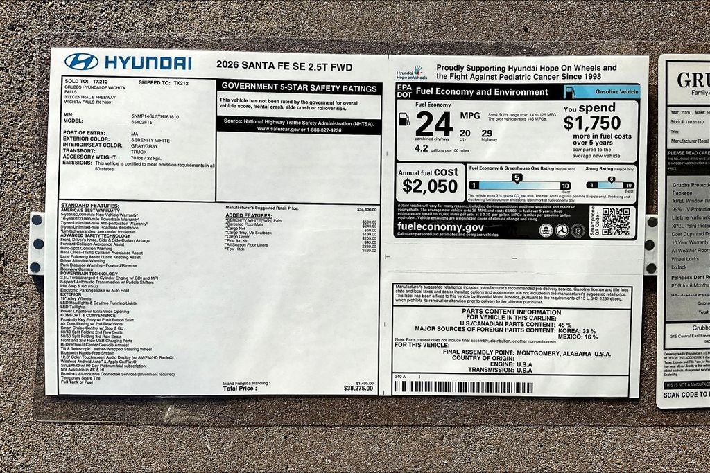 2026 Hyundai Santa Fe SE