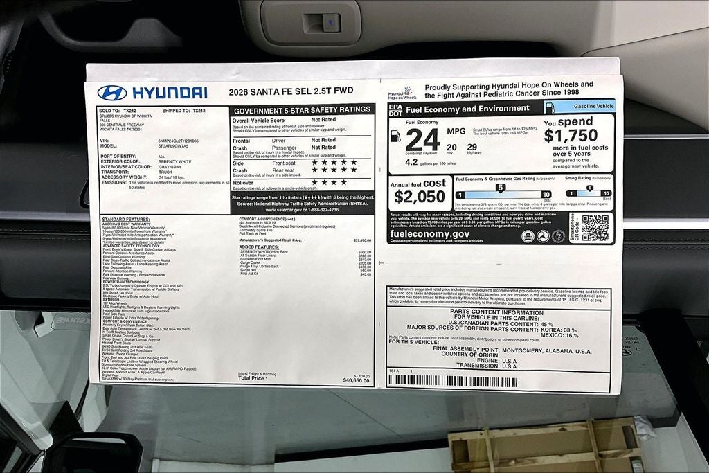 2026 Hyundai Santa Fe SEL
