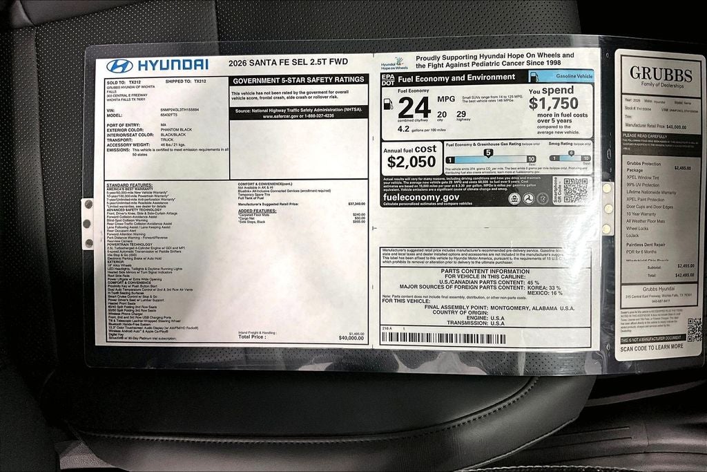 2026 Hyundai Santa Fe SEL