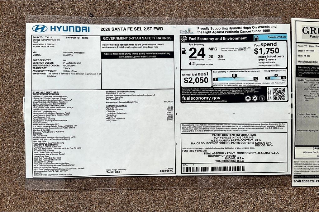 2026 Hyundai Santa Fe SEL