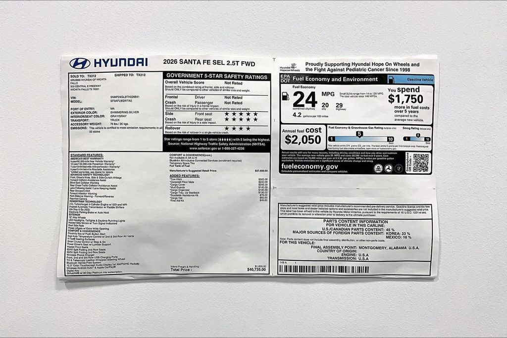 2026 Hyundai Santa Fe SEL