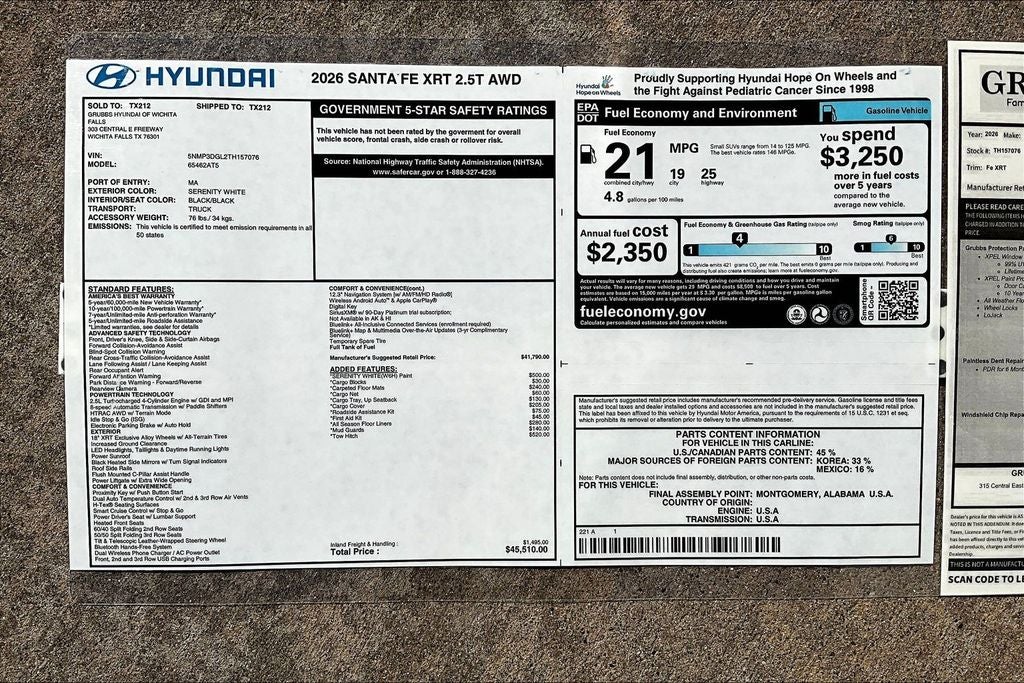 2026 Hyundai Santa Fe XRT