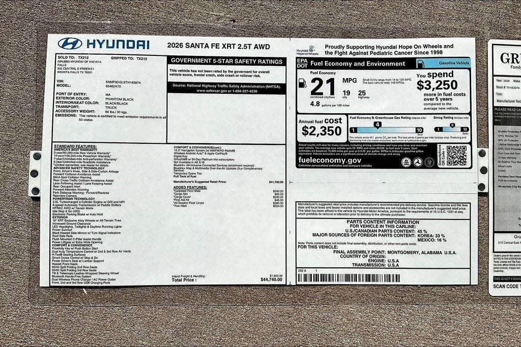 2026 Hyundai Santa Fe XRT