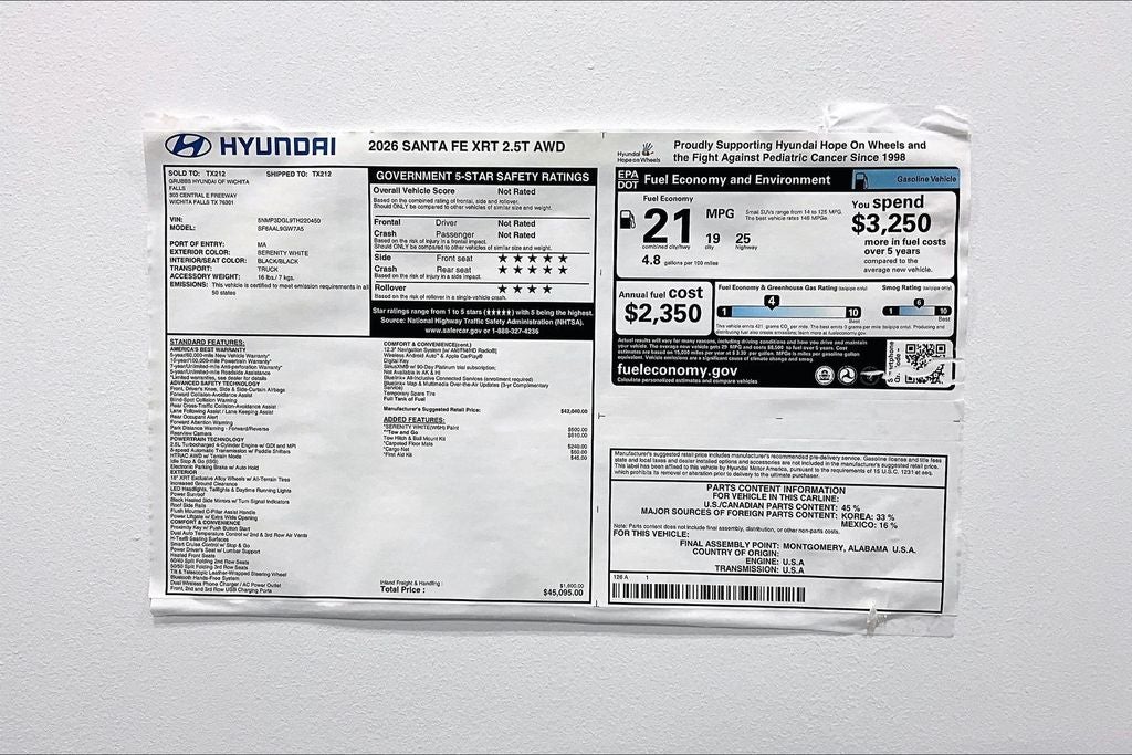 2026 Hyundai Santa Fe XRT