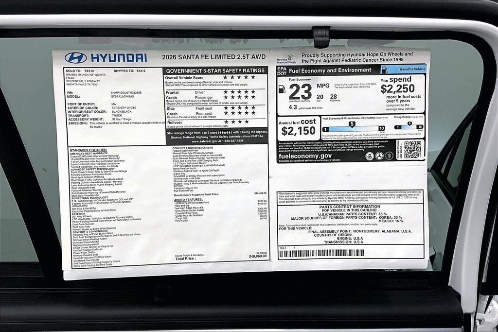 2026 Hyundai Santa Fe Limited
