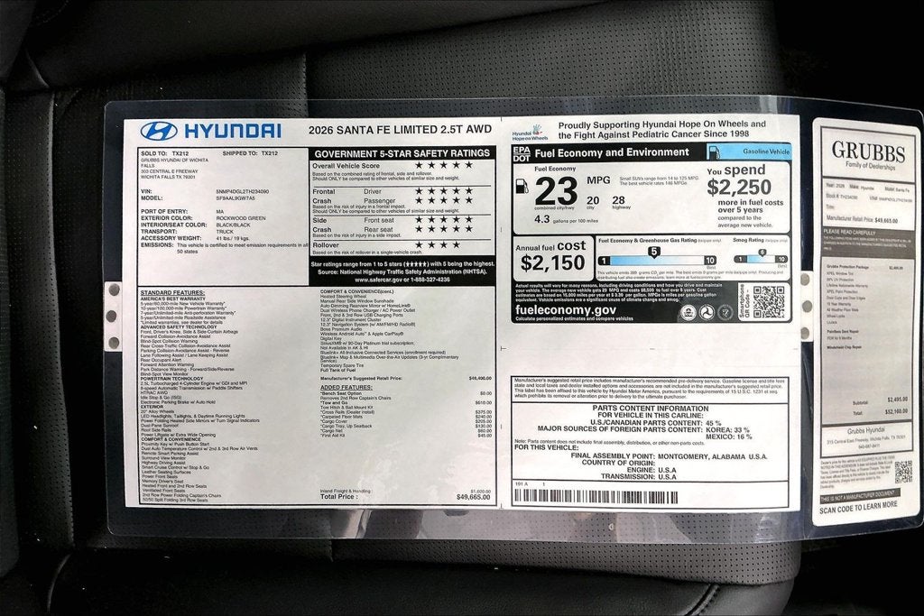 2026 Hyundai Santa Fe Limited