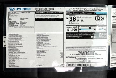 2026 Hyundai Santa Fe Hybrid Calligraphy