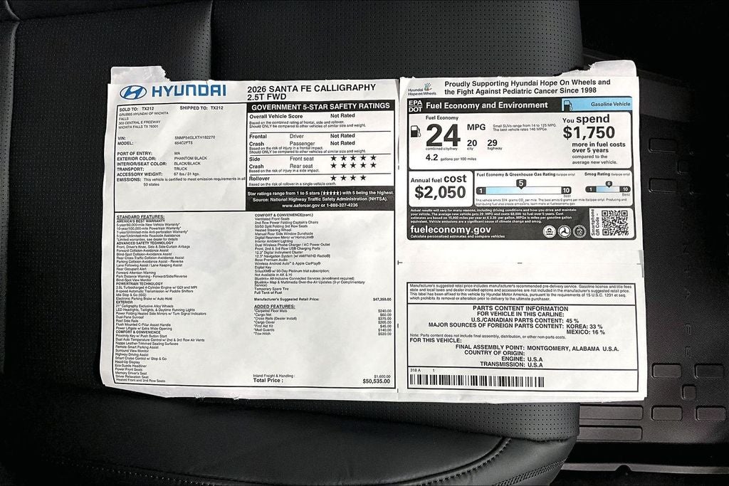 2026 Hyundai Santa Fe Calligraphy