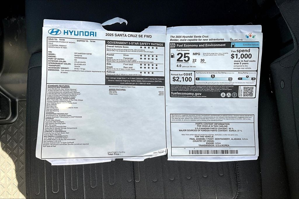 2025 Hyundai Santa Cruz SE