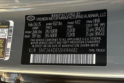 2025 Hyundai Santa Cruz SE