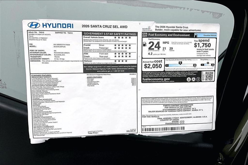 2026 Hyundai Santa Cruz SEL