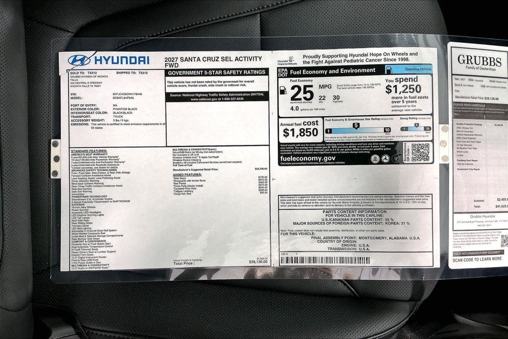 2027 Hyundai Santa Cruz SEL
