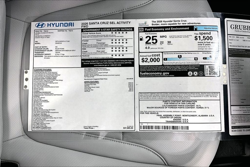 2026 Hyundai Santa Cruz SEL