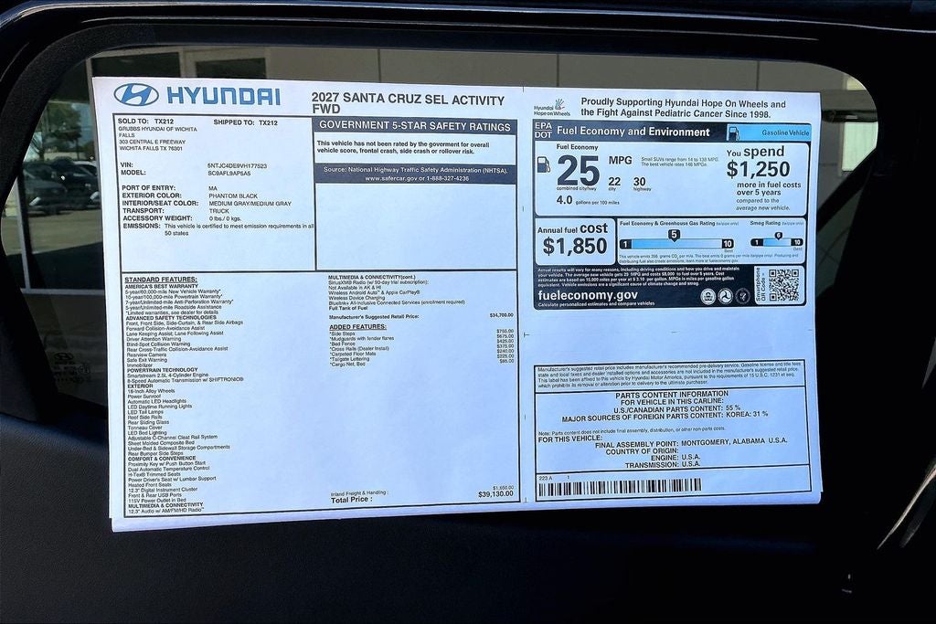 2027 Hyundai Santa Cruz SEL