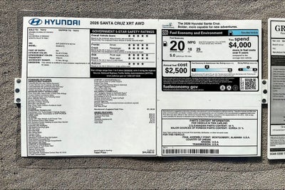 2026 Hyundai Santa Cruz XRT