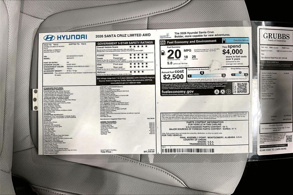 2026 Hyundai Santa Cruz Limited