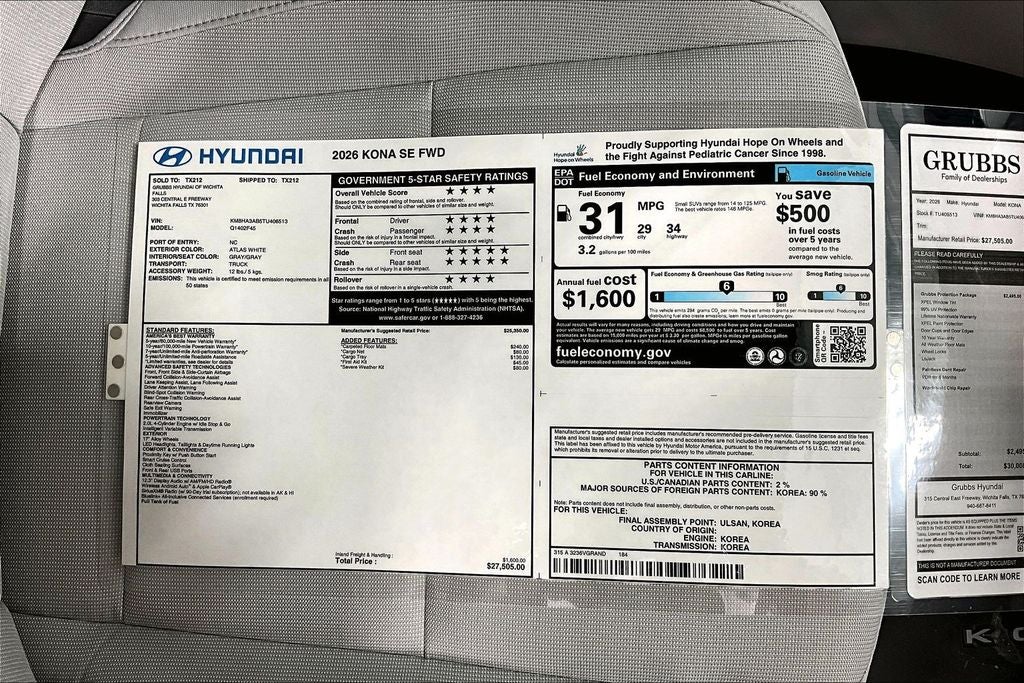 2026 Hyundai Kona SE