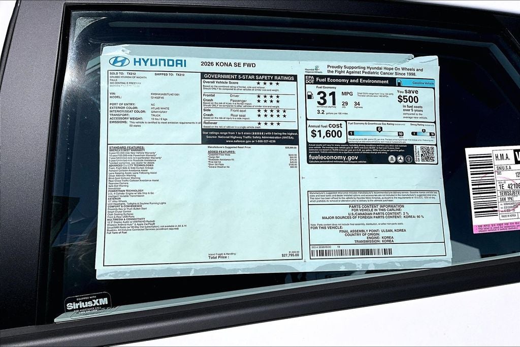 2026 Hyundai Kona SE