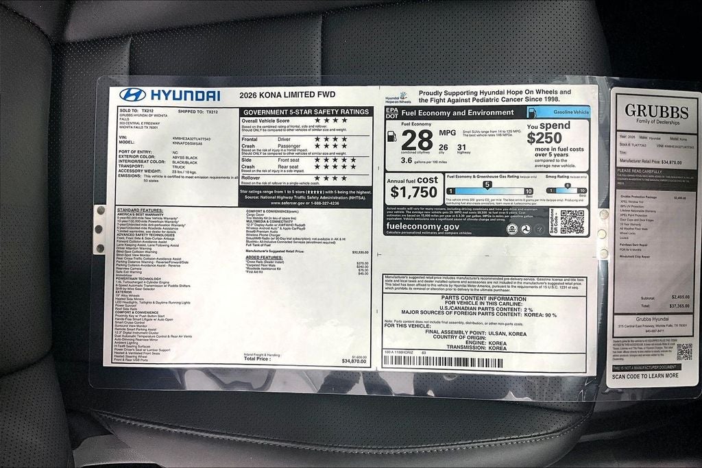 2026 Hyundai Kona Limited