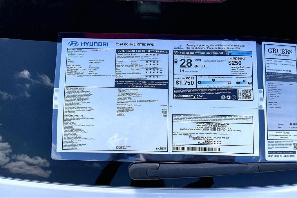2026 Hyundai Kona Limited