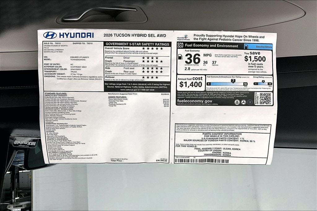 2026 Hyundai Tucson Hybrid SEL