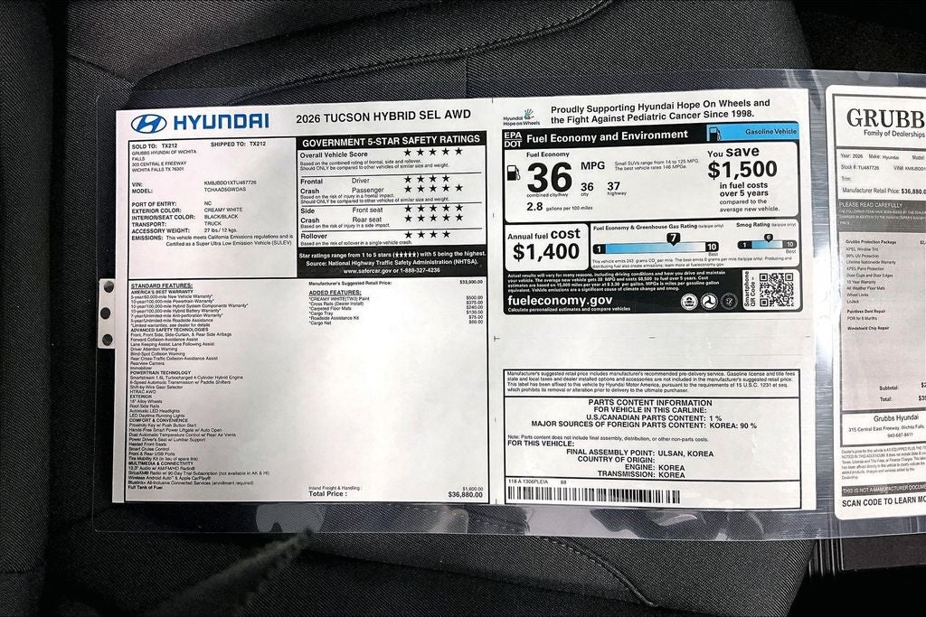 2026 Hyundai Tucson Hybrid SEL