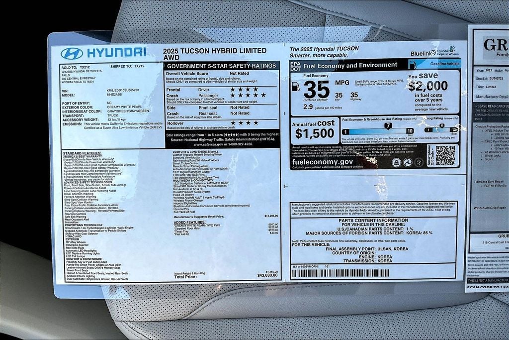 2025 Hyundai Tucson Hybrid Limited