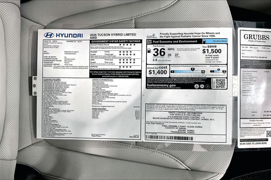 2026 Hyundai Tucson Hybrid Limited