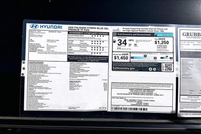 2026 Hyundai Palisade Hybrid Blue SEL Premium 7 Passenger