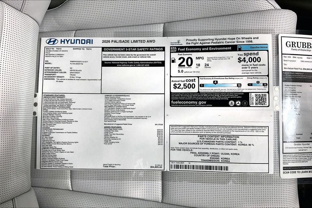 2026 Hyundai Palisade Limited