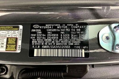 2027 Hyundai Palisade Hybrid Blue SEL 8 Passenger
