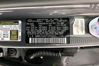 2026 Hyundai Palisade Hybrid Blue SEL 7 Passenger