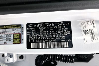 2026 Hyundai Palisade Hybrid Blue SEL 7 Passenger