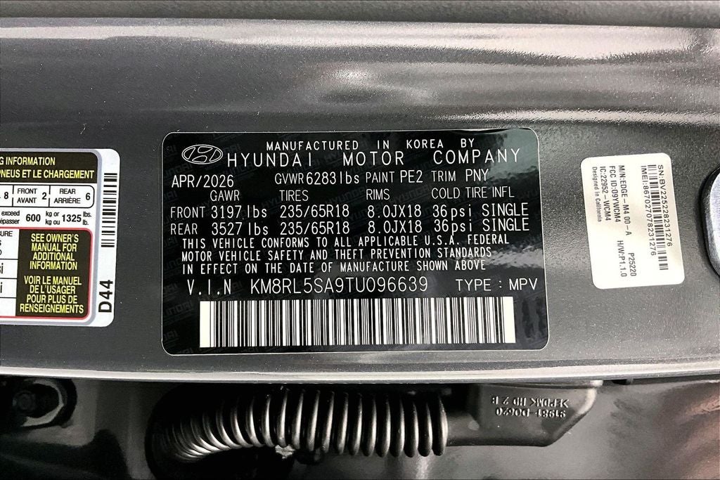 2026 Hyundai Palisade Hybrid Blue SEL 8 Passenger