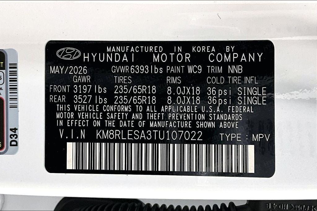 2026 Hyundai Palisade Hybrid SEL 7 Passenger
