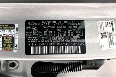 2026 Hyundai Palisade Hybrid SEL 8 Passenger