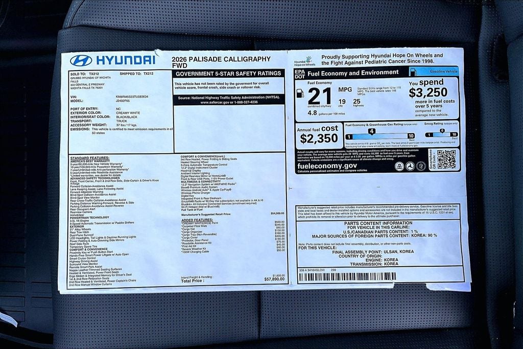 2026 Hyundai Palisade Calligraphy