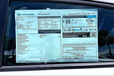 2026 Hyundai Elantra SE