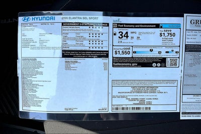 2025 Hyundai Elantra SEL Sport