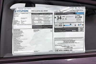 2026 Hyundai Elantra SEL Sport